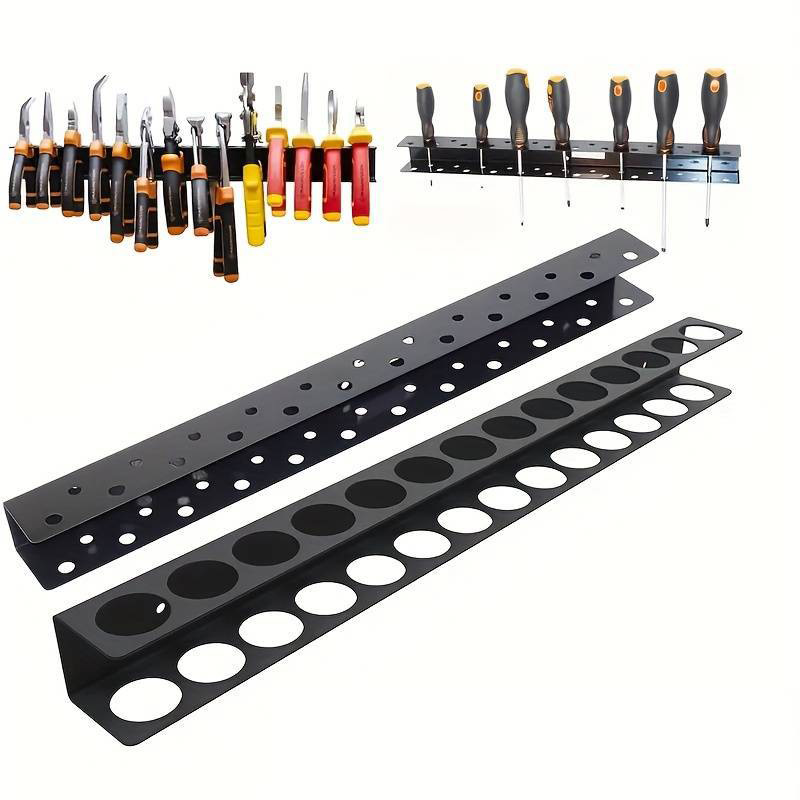 Workshop Tools Shelf - ชั้นวางเครื่องมือติดผนังแบบโลหะ สำหรับเก็บไขควง คีม ประแจ อุปกรณ์ฮาร์ดแวร์ ชั้นวางโชว์สำหรับโรงรถและห้องทำงาน