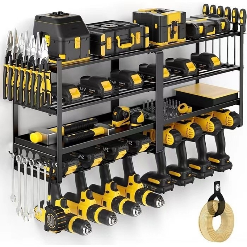 Workshop Electric Tools - ชั้นวางเครื่องมือช่างแบบติดผนัง ตู้เก็บเครื่องมือแบบลอยตัว ที่แขวนสว่านไฟฟ้า แข็งแรงทนทาน สำหรับโรงซ่อมและอู่รถ