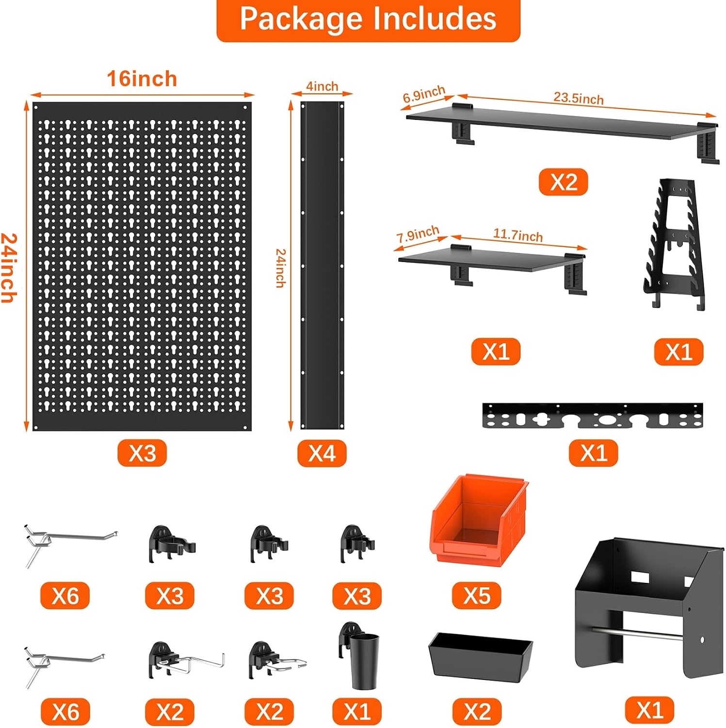 ชุดแผงจัดระเบียบติดผนังแบบแผ่น - Workshop Tools Shelf บทวิจารณ์และราคา