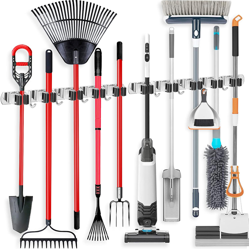 ที่แขวนไม้ถูพื้นและไม้กวาดสแตน - Workshop Tools On Wall บทวิจารณ์และราคา