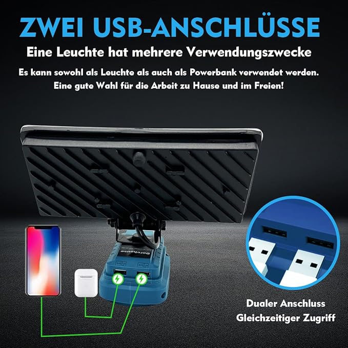 ไฟส่องสว่างแบบพกพา LED ไร้สาย  - Workshop Electric Tools บทวิจารณ์และราคา